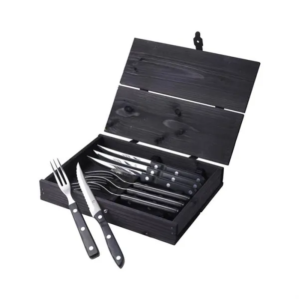 Gense Old Farmer steak/grillbestick 8 delar - Svart/stål