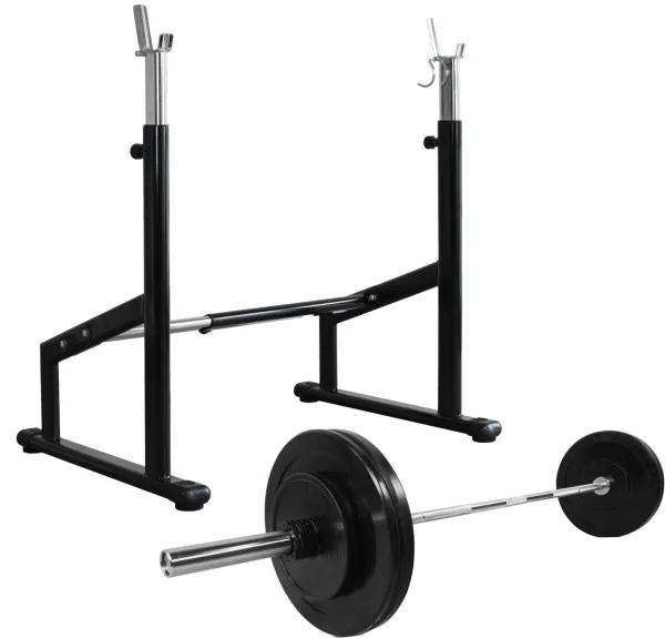 Odin Semi Pro Squat Rack + Vikter & Skivstång (50kg)